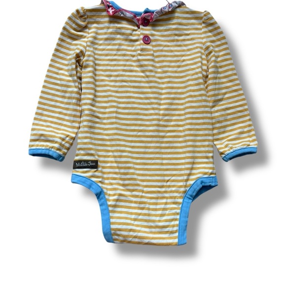 Matilda Jane Make Believe Brand Sparkling New Striped Bodysuit size 12-18 months - Picture 6 of 6